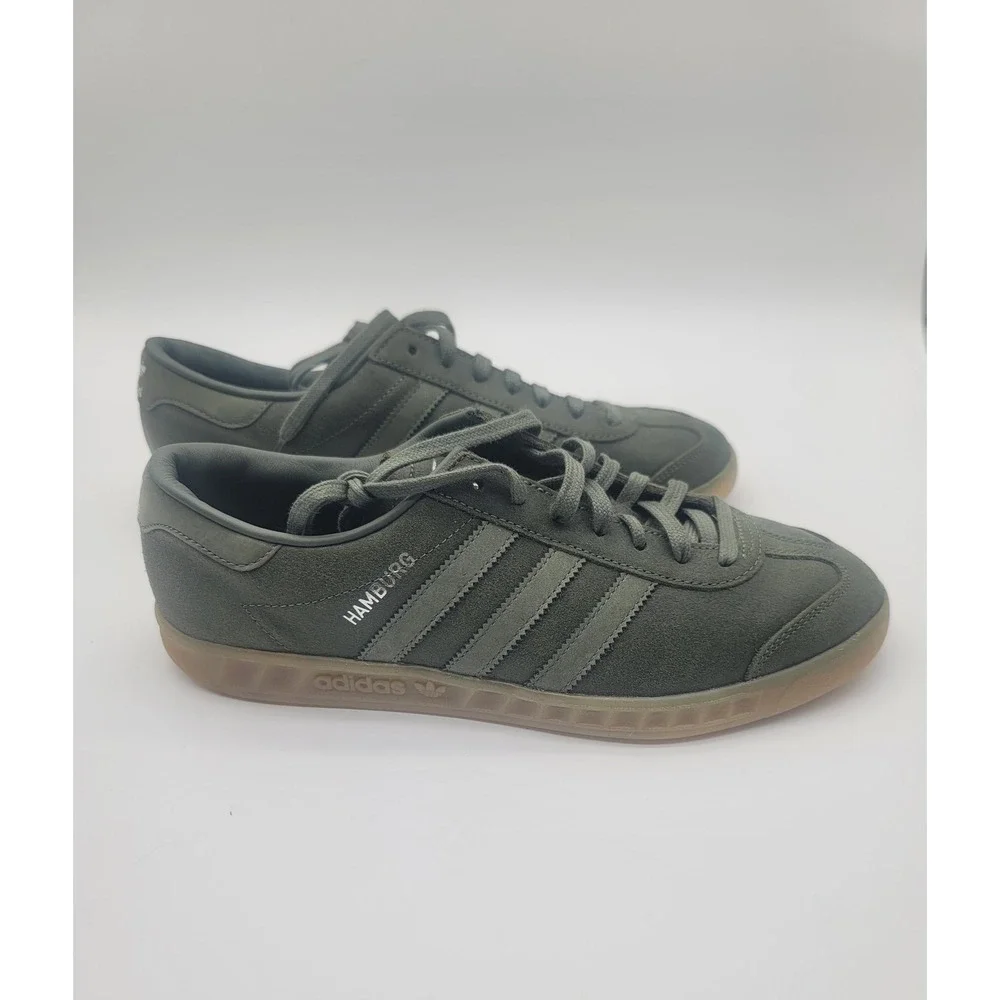 Adidas Hamburg Green Suede Sneakers‎ Gum Sole Men's Size 9